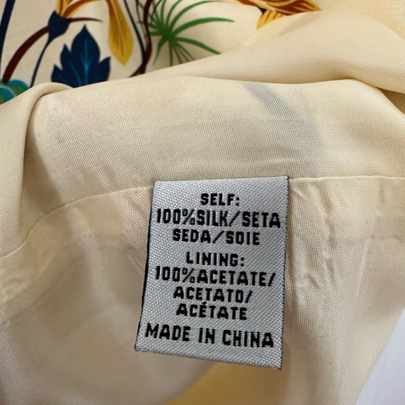 Tibi cream 100% silk mini sheath dress with floral filigree print - size 6 - Picture 11 of 12